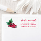 Étiquette d'adresse de retour Nous avons déplacé C (En situation)