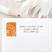 Étiquette d'adresse de retour Orange Marigold (En situation)