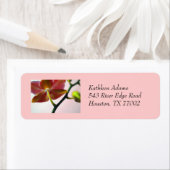 Étiquette d'adresse de retour orchidée (En situation)