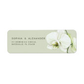 Étiquette d'adresse de retour Orchidée Mariage. (Devant)