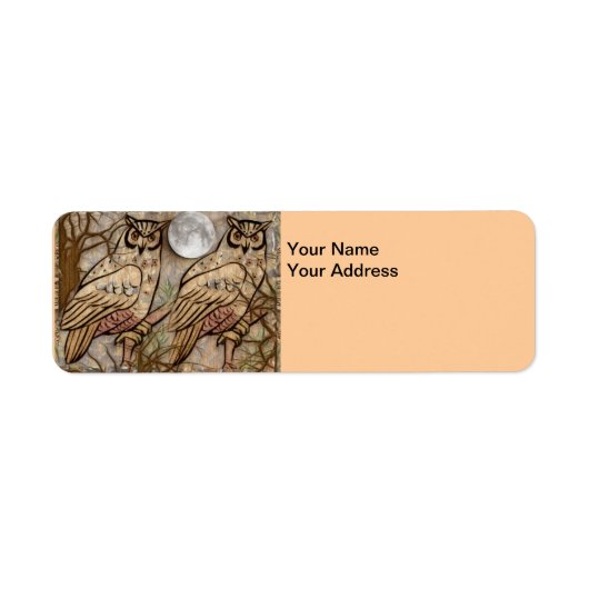 Étiquette d'adresse de retour Owls (Devant)
