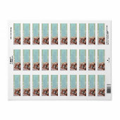 Étiquette d'adresse de retour Panda rouge (Feuille entière)