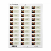 Étiquette d'adresse de retour Panda rouge (Feuille entière)