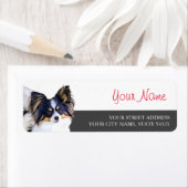 Étiquette d'adresse de retour Papillon (En situation)