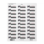 Étiquette d'adresse de retour Papillon (Feuille entière)