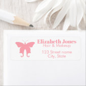 Étiquette d'adresse de retour papillon (En situation)