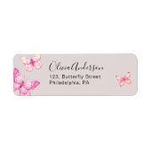 Étiquette d'adresse de retour papillon (Devant)