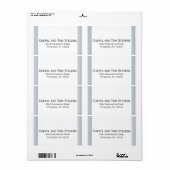 Étiquette d'adresse de retour par bande facile à l (Feuille entière)