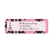 Étiquette d'adresse de retour Paris Chic (Devant)