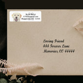 Étiquette d'adresse de retour Pastel Yellow Lab