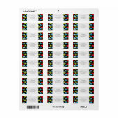 Étiquette d'adresse de retour personnalisable Dino (Feuille entière)