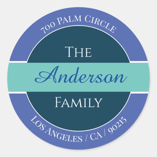 Étiquette d'adresse de retour personnalisable DIY, (Devant)