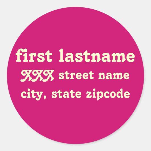 étiquette d'adresse de retour - personnalisation (Devant)