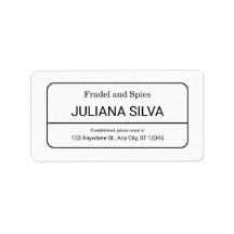 Étiquette d'adresse de retour personnalisée