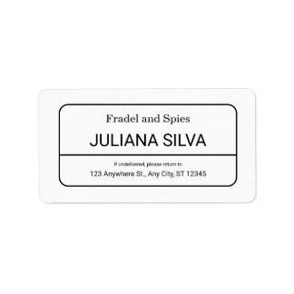 Étiquette d'adresse de retour personnalisée