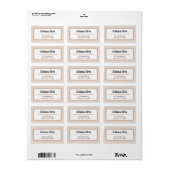 Étiquette d'adresse de retour personnalisée (Feuille entière)