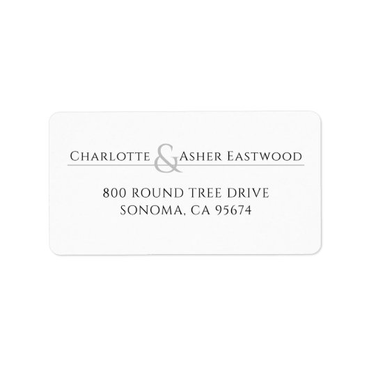 Étiquette d'adresse de retour personnalisée avec l (Devant)