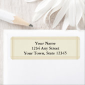 Étiquette d'adresse de retour personnalisée - Crèm (En situation)