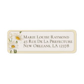 Étiquette d'adresse de retour personnalisée de la  (Devant)