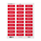 Étiquette d'adresse de retour personnalisée de Noë (Feuille entière)