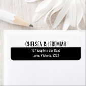 Étiquette d'adresse de retour personnalisée du blo (En situation)