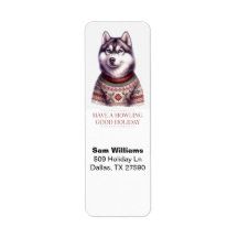 Étiquette d'adresse de retour personnalisée Husky
