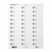 Étiquette d'adresse de retour personnalisée KRW St (Feuille entière)