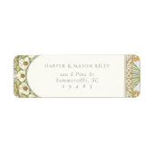 Étiquette d'adresse de retour personnalisée Mucha (Devant)