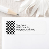 Étiquette d'adresse de retour personnalisée Pois b (En situation)