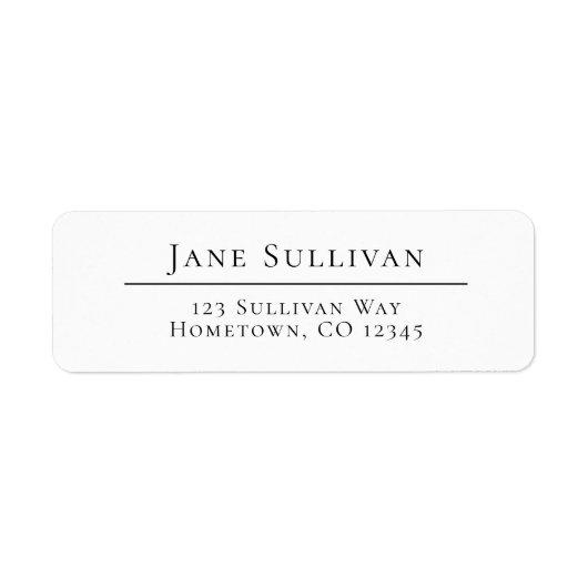 Étiquette d'adresse de retour personnalisée Style  (Devant)