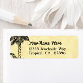 Étiquette d'adresse de retour personnalisée vintag (En situation)