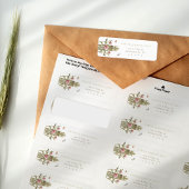 Étiquette d'adresse de retour personnalisée vintag