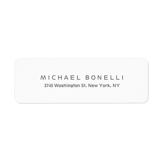 Étiquette d'adresse de retour personnelle moderne  (Devant)