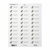 Étiquette d'adresse de retour Plover (Feuille entière)