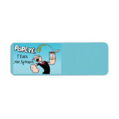Étiquette d'adresse de retour Popeye (Devant)