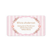 Étiquette d'adresse de retour pour baby shower ave (Devant)