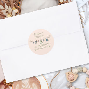 Étiquette d'adresse de retour pour Baby Shower Fil