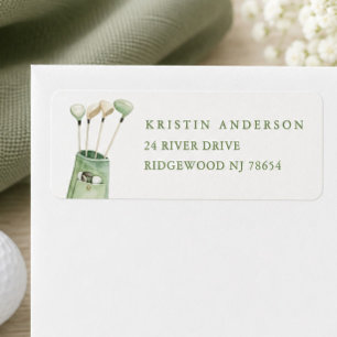 Étiquette d'adresse de retour pour Baby Shower Gol