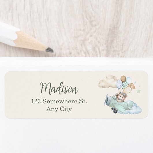 Étiquette d'adresse de retour pour Baby Shower Te