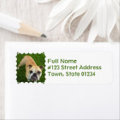 Étiquette d'adresse de retour pour Bulldog américa (En situation)