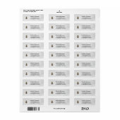 Étiquette d'adresse de retour pour entreprise de m (Feuille entière)
