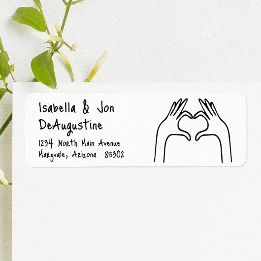 Étiquette d'adresse de retour pour invitation de m