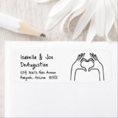 Étiquette d'adresse de retour pour invitations de (En situation)