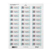 Étiquette d'adresse de retour pour le 250e anniver (Feuille entière)