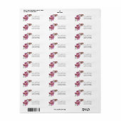 Étiquette d'adresse de retour pour le Floral Save (Feuille entière)