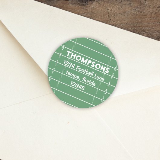 Étiquette d'adresse de retour pour le sport de foo