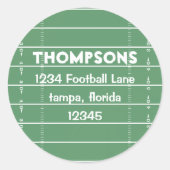 Étiquette d'adresse de retour pour le sport de foo (Devant)