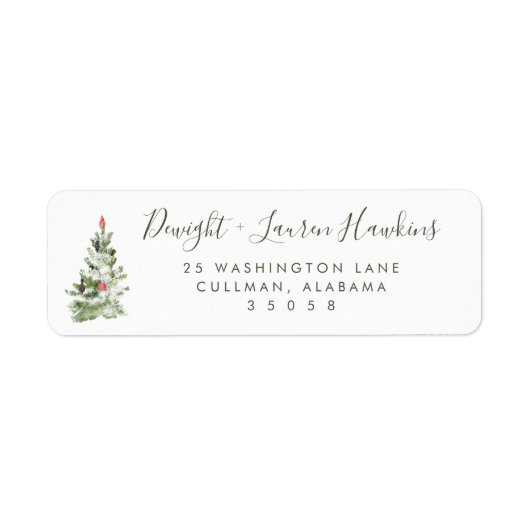 Étiquette d'adresse de retour pour les fêtes (Devant)