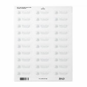 Étiquette d'adresse de retour pour les flocons de  (Feuille entière)