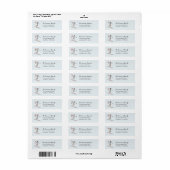Étiquette d'adresse de retour pour les vacances d' (Feuille entière)